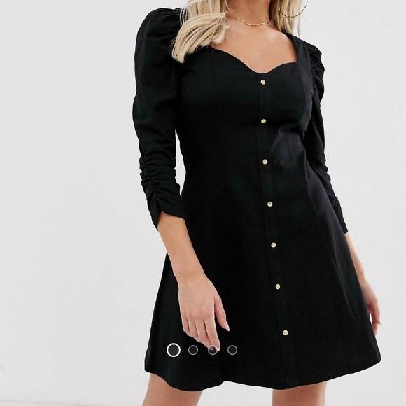 ASOS black button down dress - Picture 1 of 6